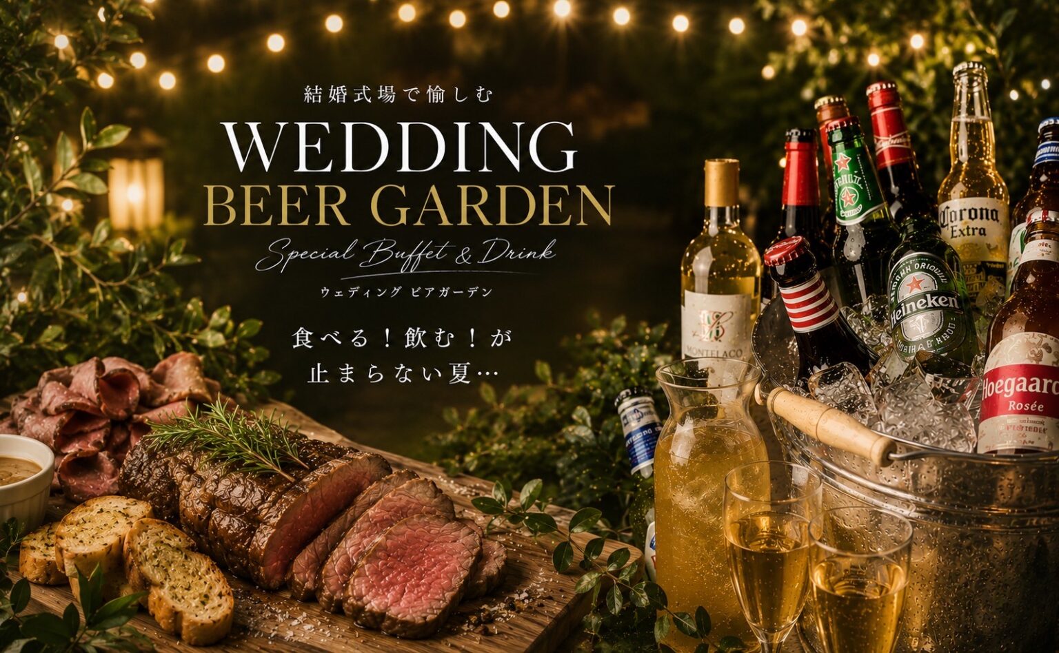 【結婚式場主催のビアガーデン開催】＼食べる飲むが止まらない夏／